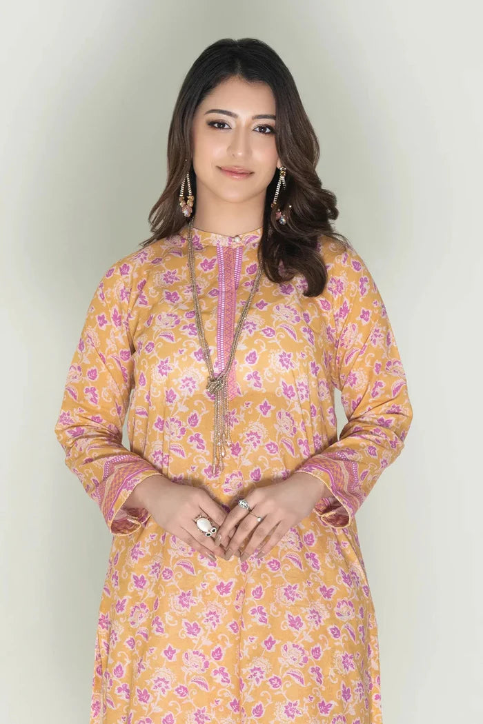 2PC Stitched Printed Lawn Shirt & Trouser