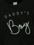Kids T-Shirt & Short Set Printed Daddys Boy Sea Green