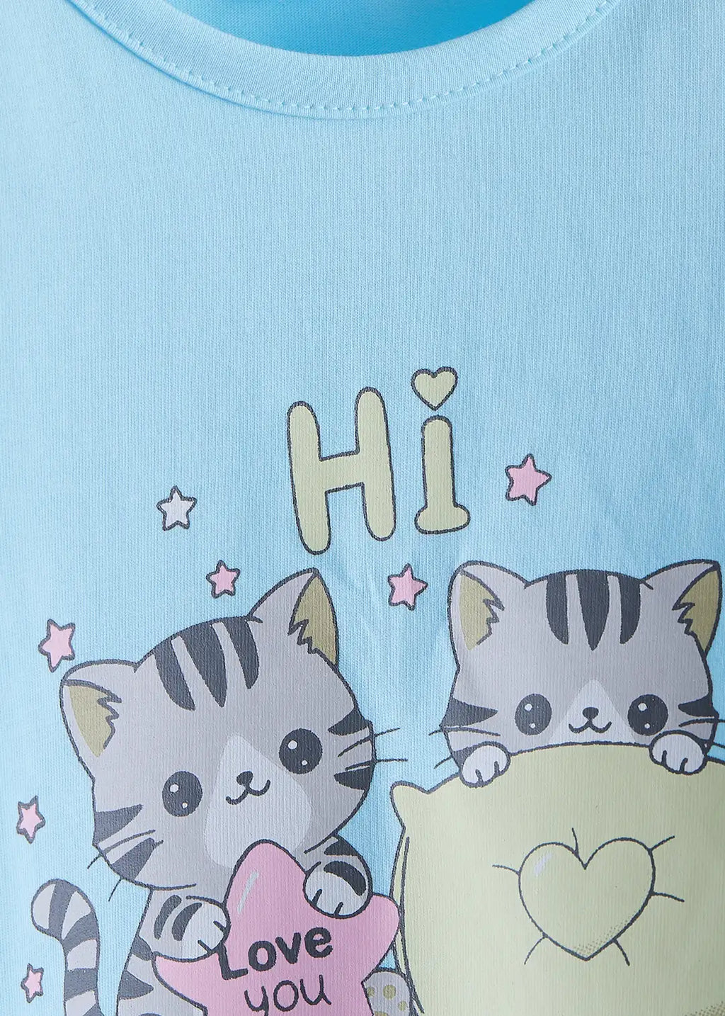Kitten Hearts Cotton Short Set