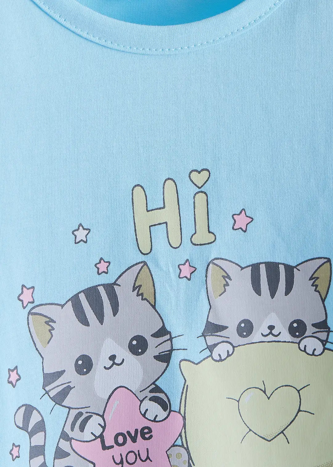 Kitten Hearts Cotton Short Set